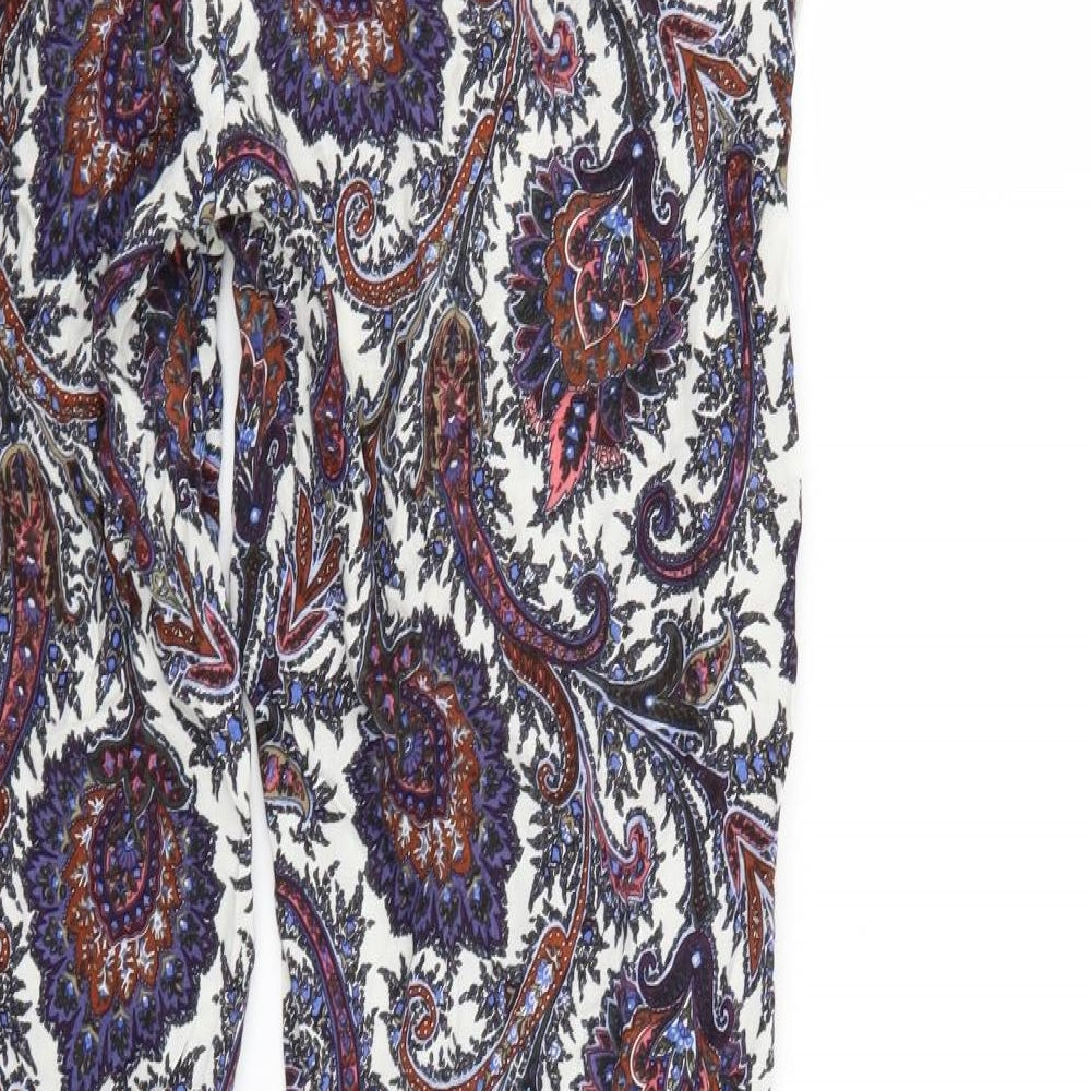 Select Womens Multicoloured Paisley  Trousers  Size 10 L27 in