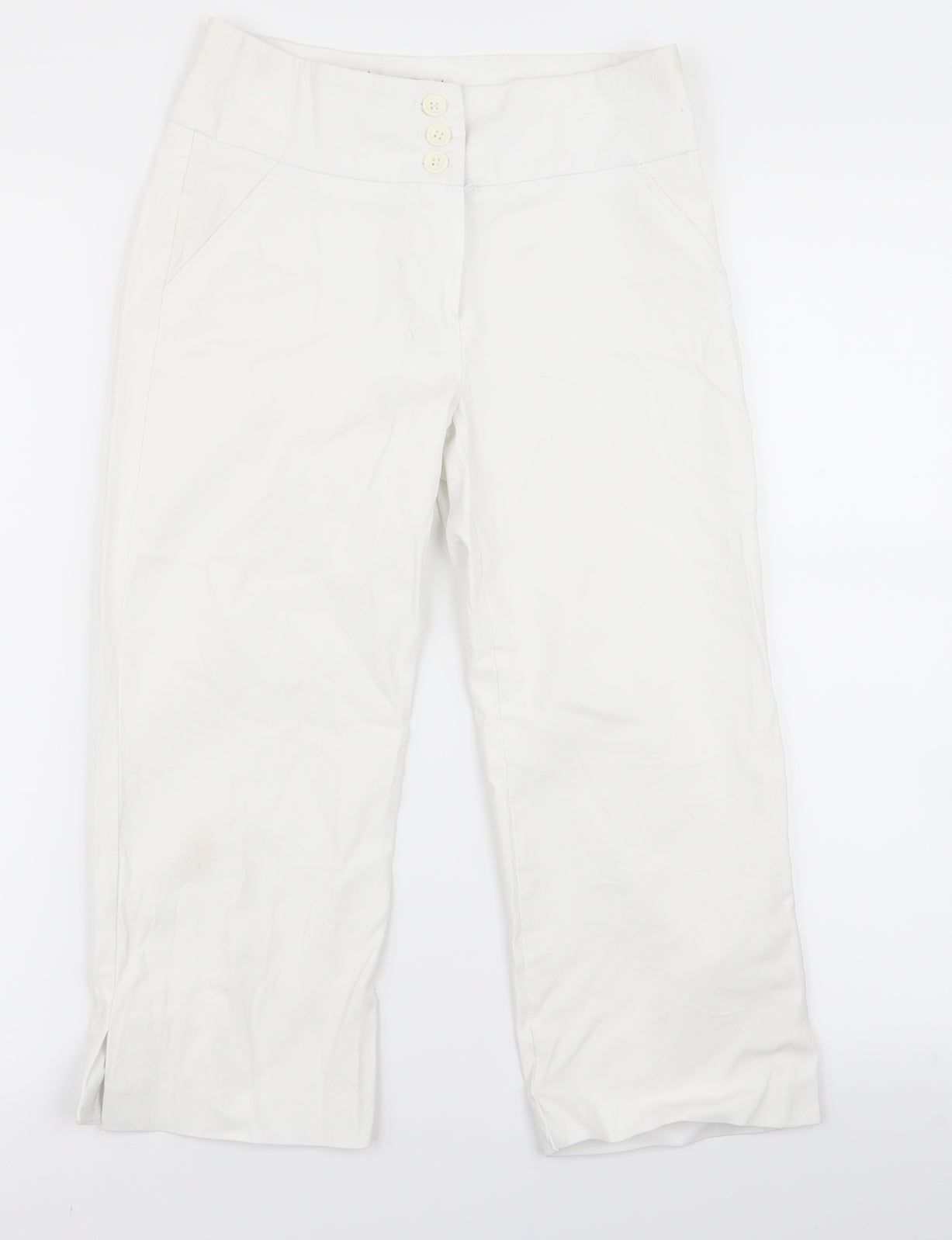 Papaya Womens White   Trousers  Size 8 L29 in