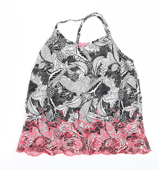 TU Womens Pink Floral  Basic Blouse Size 10