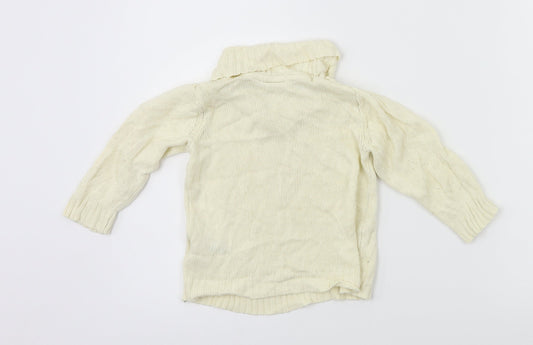 H&M  White Animal Print  Pullover Jumper Size 12-18 Months