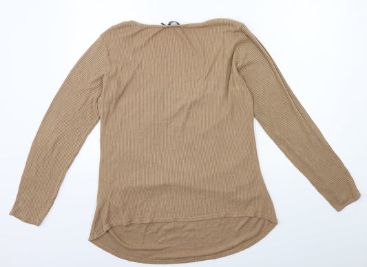 PRETTYLITTLETHING Womens Beige   Pullover Jumper Size 16