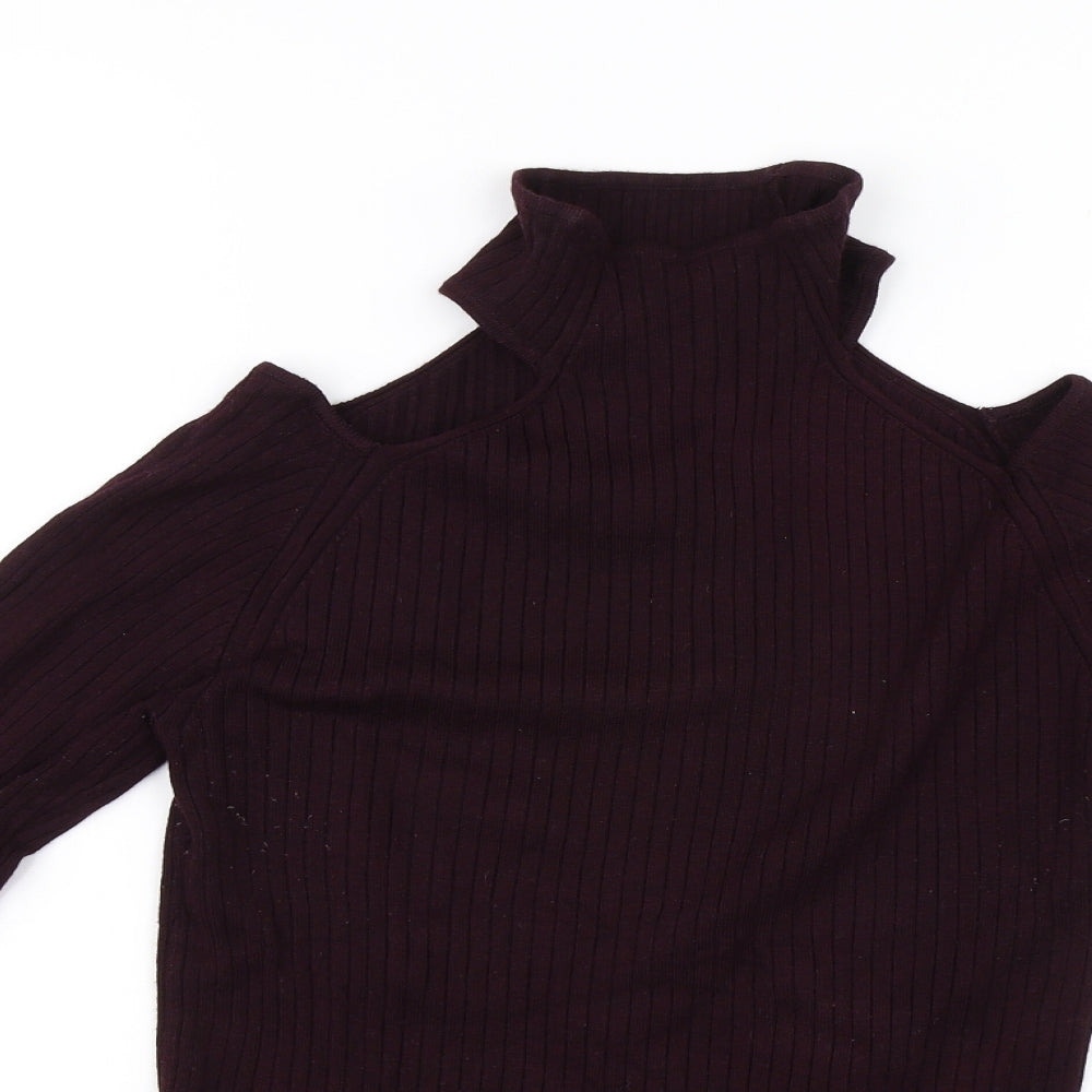 New Look Womens Purple   Jersey Blouse Size 10