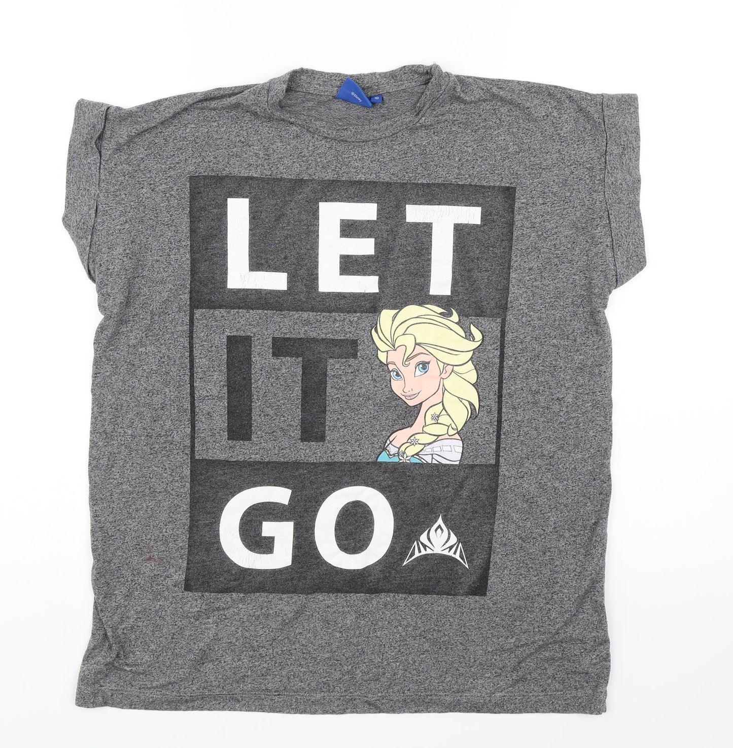 Atmosphere Womens Grey   Basic T-Shirt Size 10  - Let it go