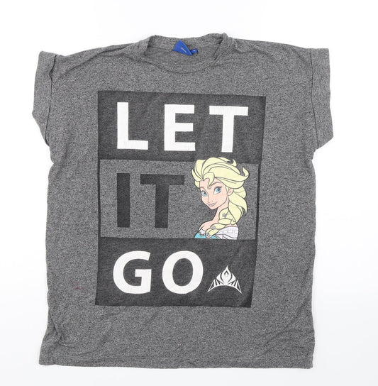 Atmosphere Womens Grey   Basic T-Shirt Size 10  - Let it go