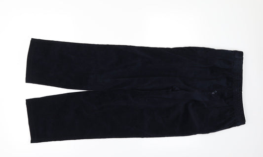 Marks and Spencer Womens Blue  Corduroy Straight Jeans Size 8 L27 in