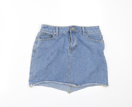 Boohoo Womens Blue  Denim Mini Skirt Size 8