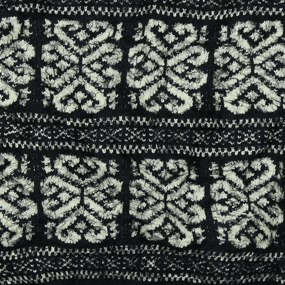 Katsuit Womens Black Geometric  Pullover Jumper Size M
