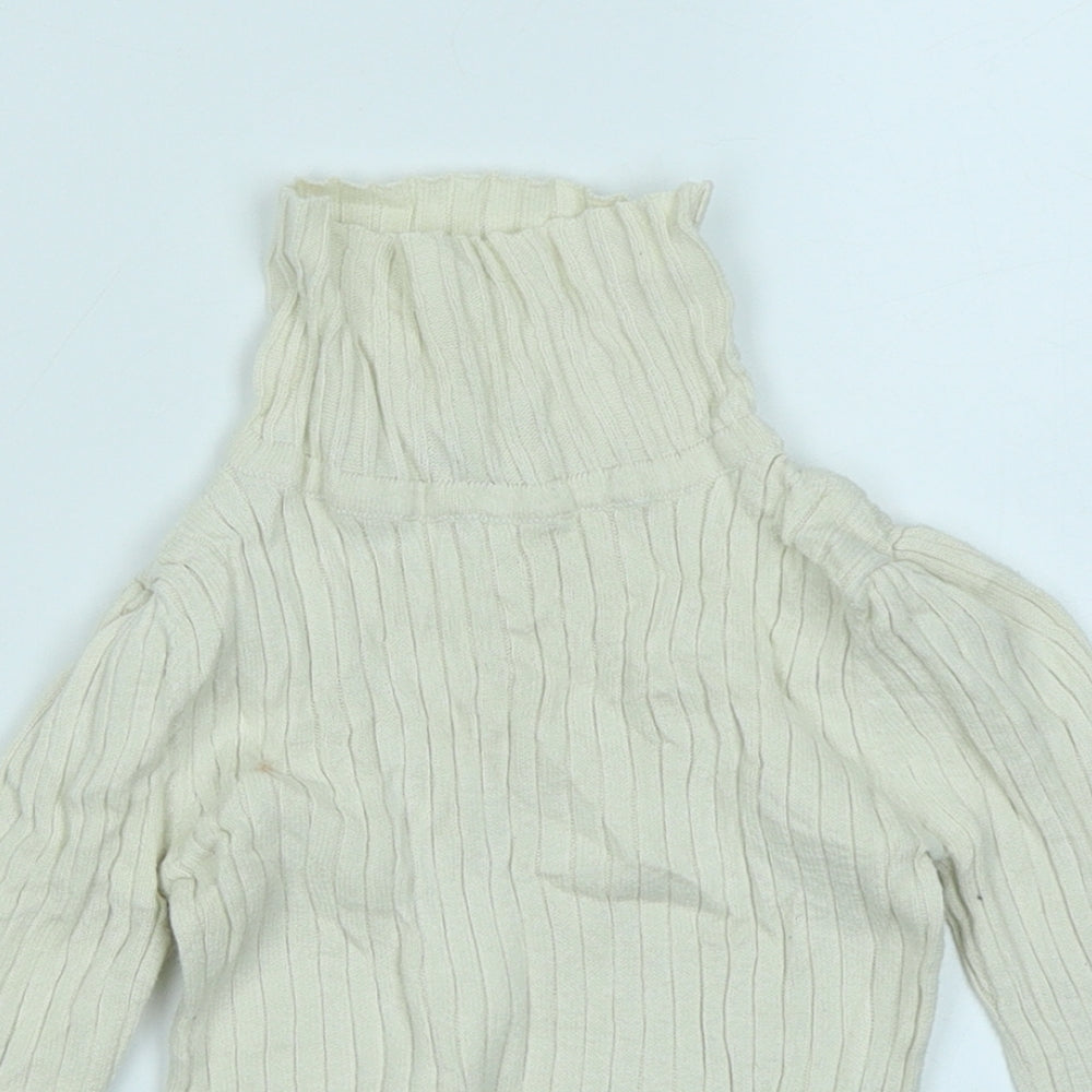 TU Girls White  Knit Pullover Jumper Size 2-3 Years