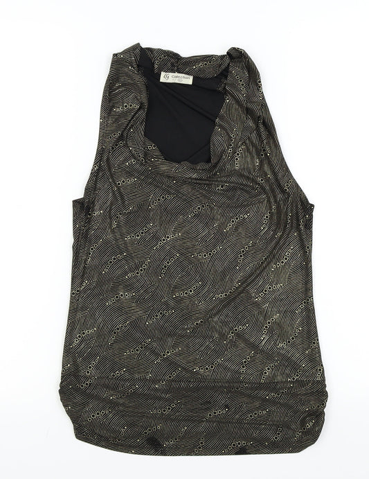 LG collection Womens Gold Colourblock  Basic T-Shirt Size XL
