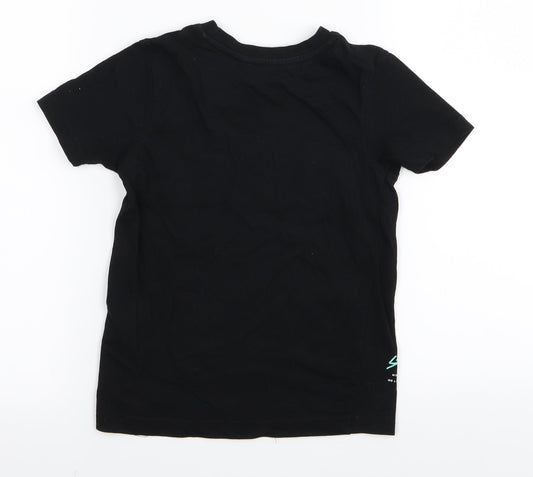 Asda George Girls Black   Basic T-Shirt Size 4-5 Years