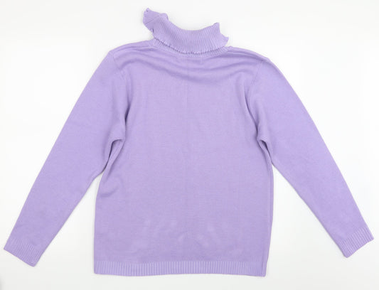 Pure & Natural Womens Purple  Knit Pullover Jumper Size M