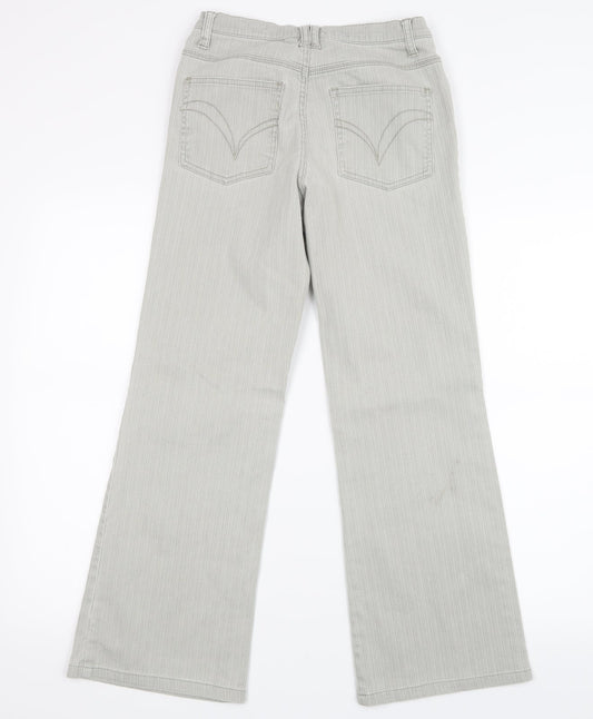 Papaya Womens Grey  Denim Straight Jeans Size 8 L23.5 in