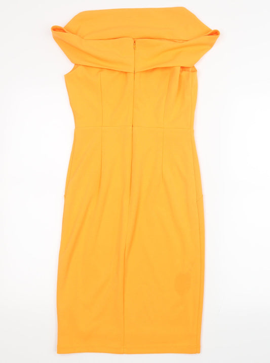 New Look Womens Orange   Shirt Dress  Size 10