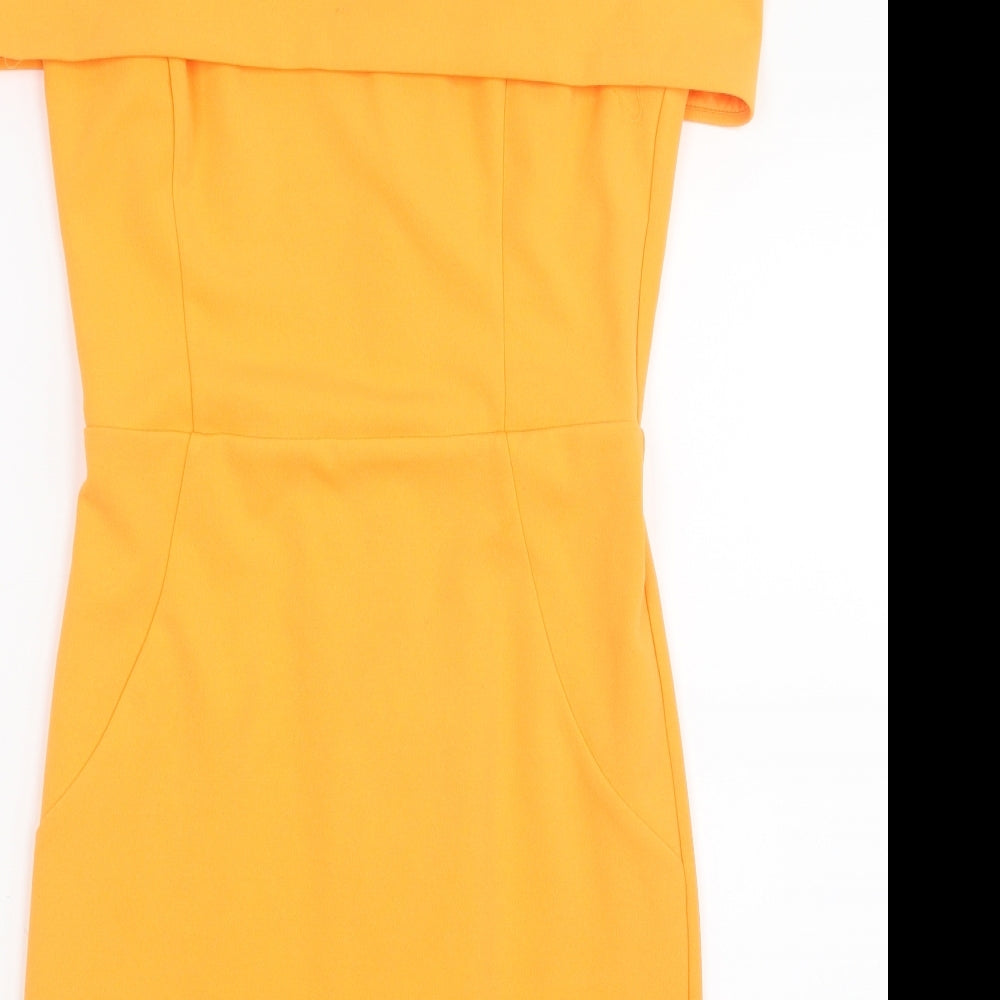 New Look Womens Orange   Shirt Dress  Size 10