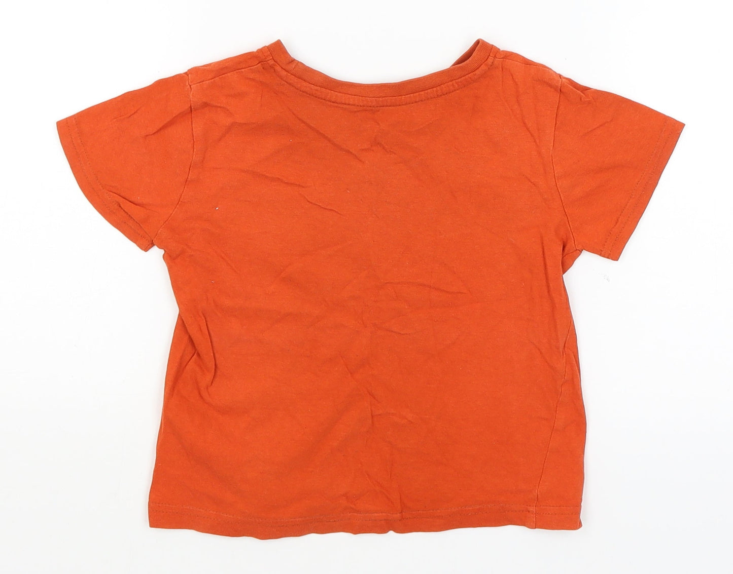 Primark Boys Orange   Basic T-Shirt Size 3-4 Years  - Boston