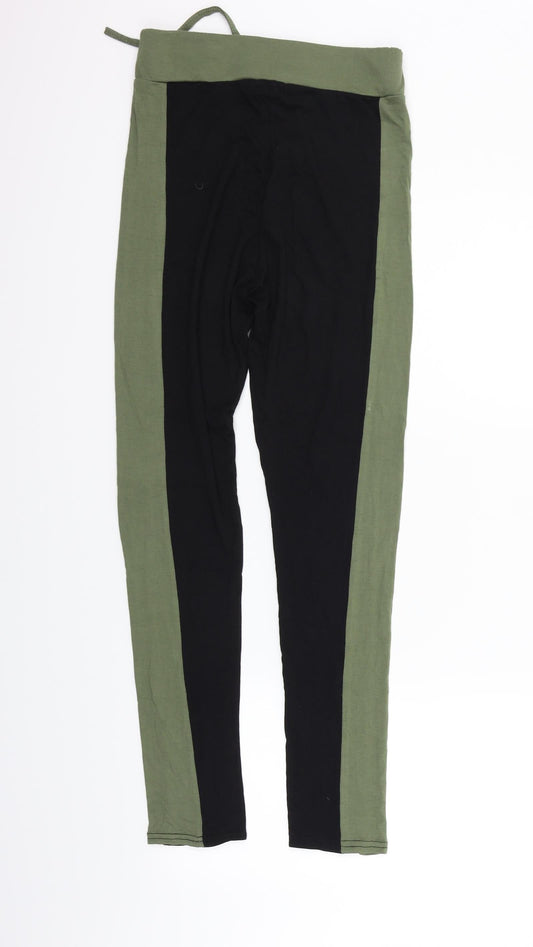PRETTYLITTLETHING Womens Green   Jegging Leggings Size 8 L27 in