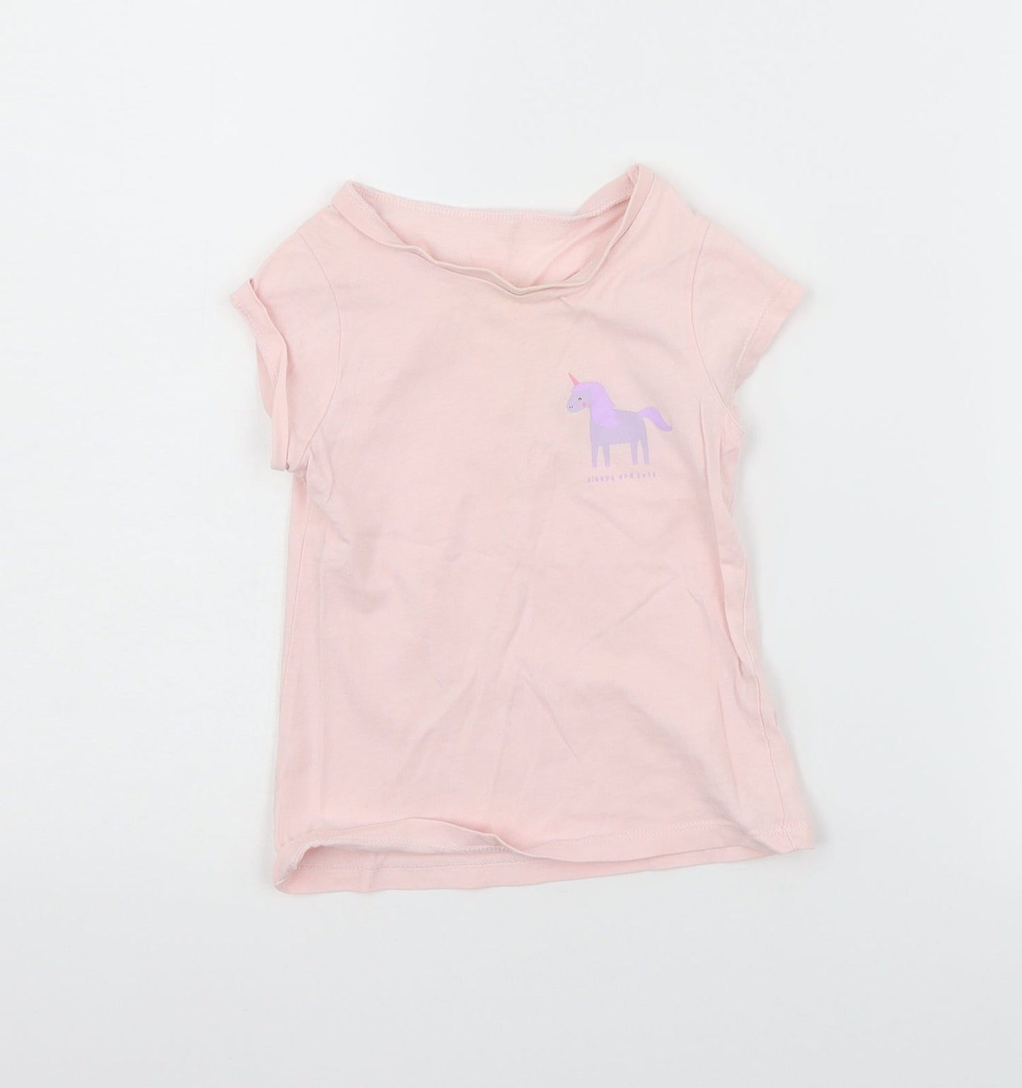 George Girls Pink   Basic T-Shirt Size 2-3 Years