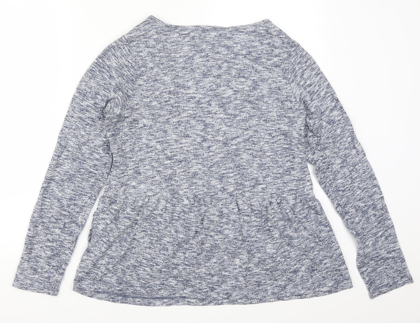 Deane & White Womens Blue  Rayon Basic T-Shirt Size 12