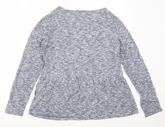 Deane & White Womens Blue  Rayon Basic T-Shirt Size 12