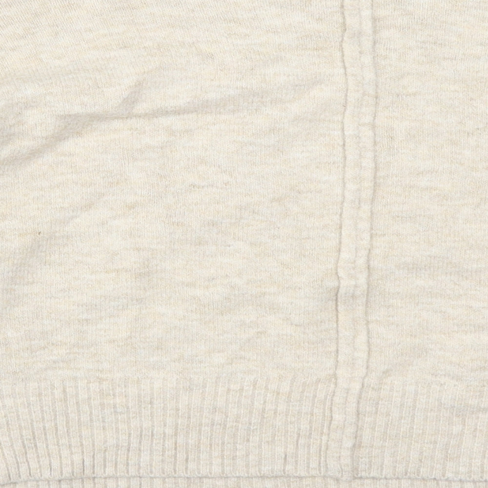 Topshop Womens Beige  Knit Pullover Jumper Size 14