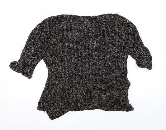 Topshop Womens Black  Knit Pullover Jumper Size 6