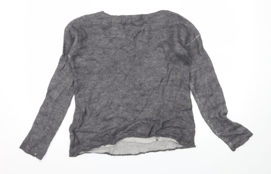 Coercion Womens Grey  Knit Pullover Jumper Size M