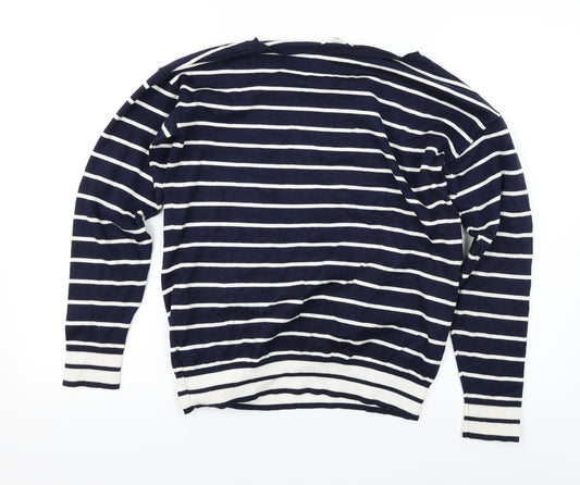 89th & Madison Womens Blue   Pullover Jumper Size M