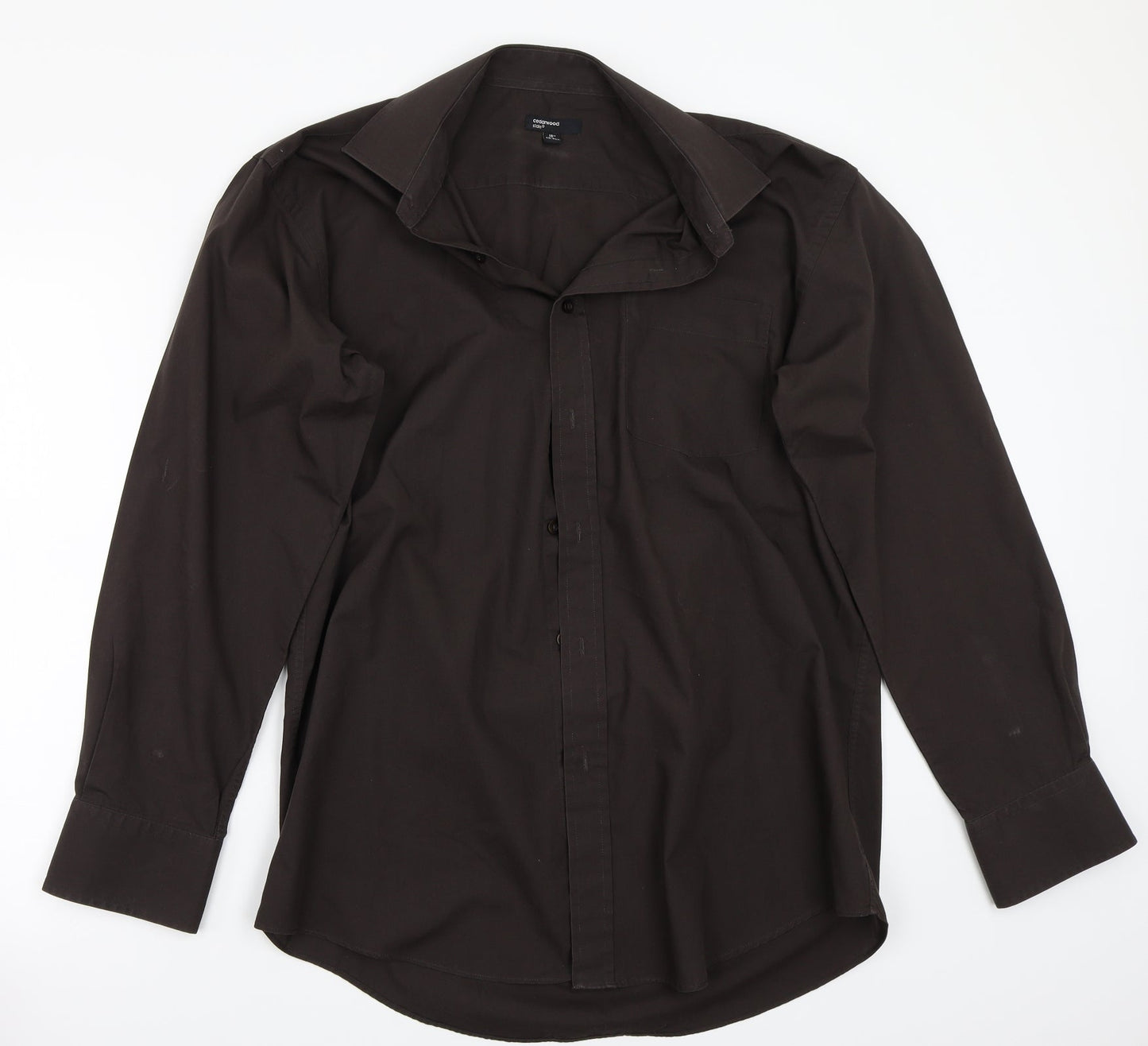 Cedar Wood State Mens Brown    Button-Up Size 17