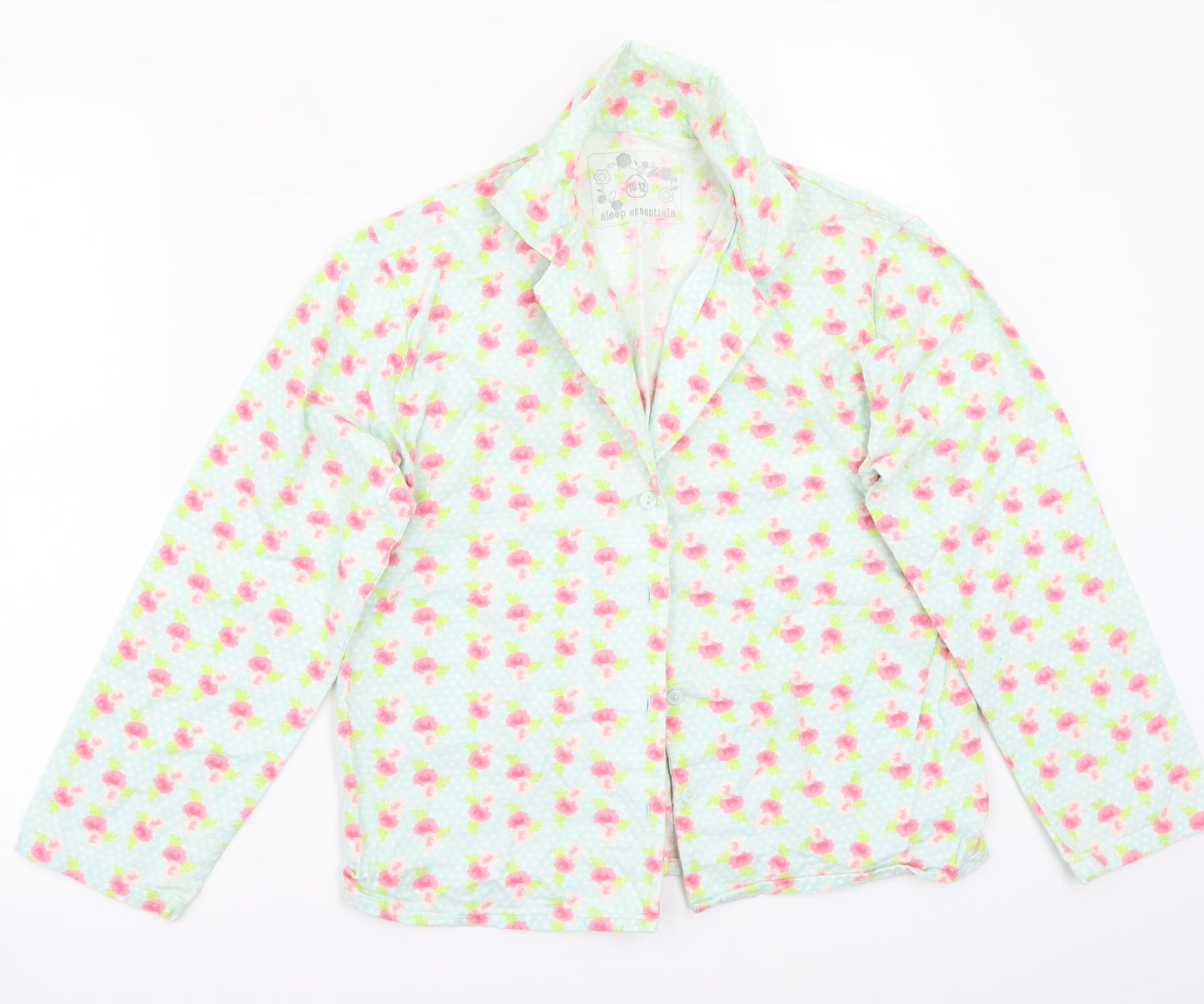 Sleep essentials Womens Blue Floral  Top Pyjama Top Size 10