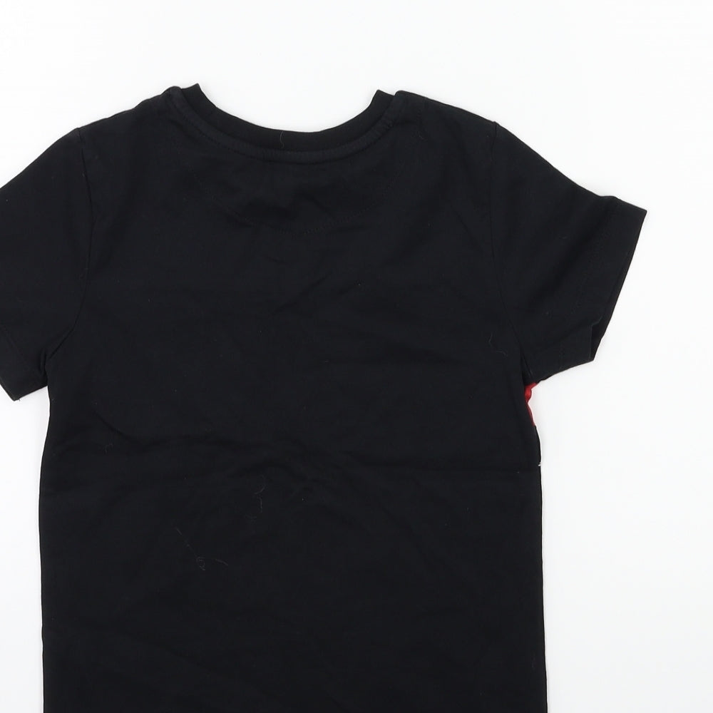 George Boys Black   Basic T-Shirt Size 5-6 Years