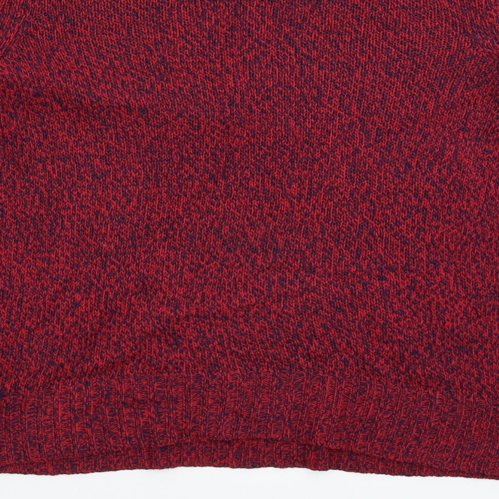 Divided Womens Red  Knit Pullover Jumper Size XS