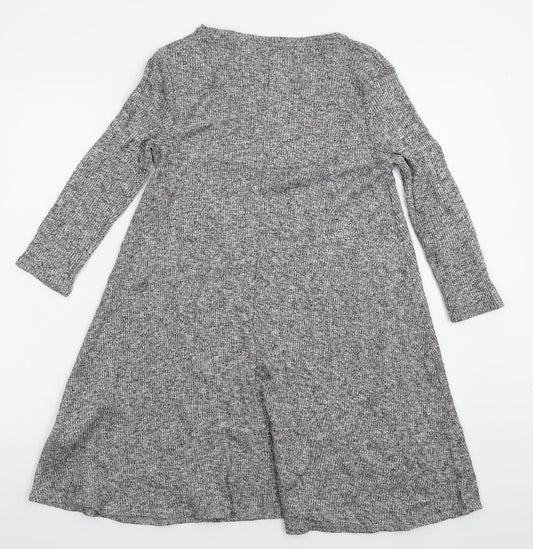 Pull&Bear Womens Grey  Knit Pullover Jumper Size S