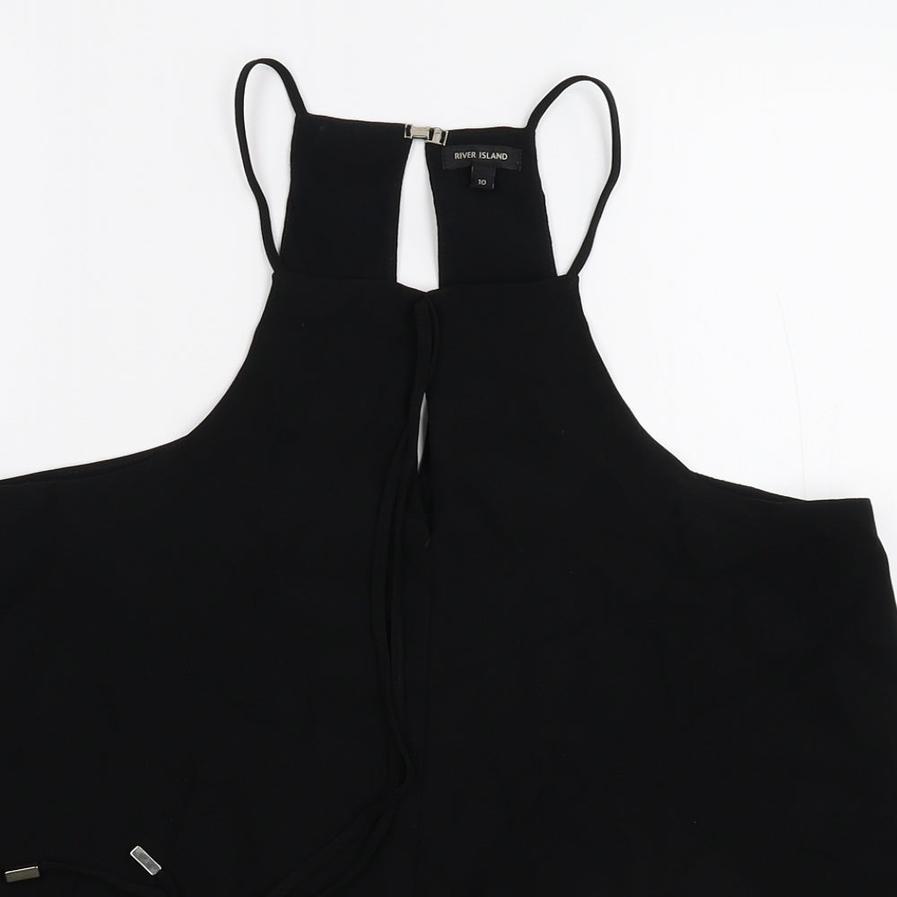 River Island Womens Black   Basic Tank Size 10