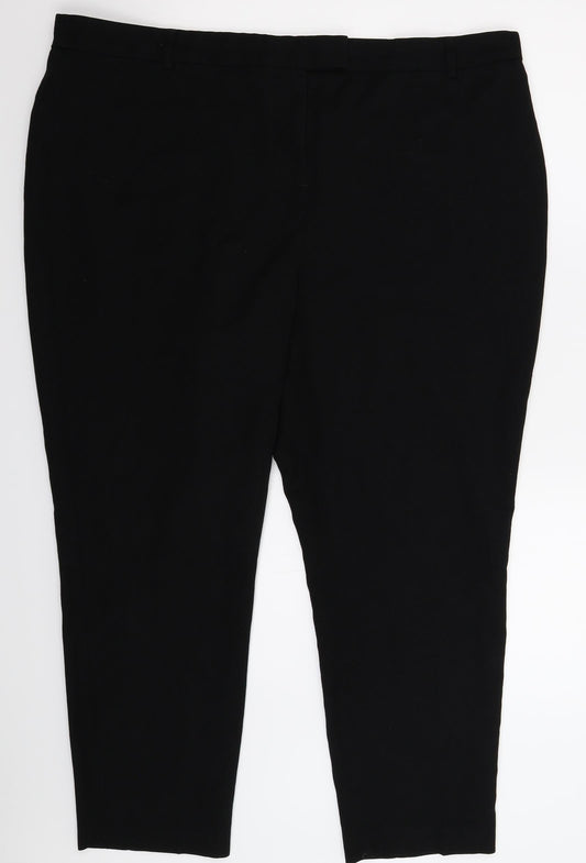 Preworn Womens Black   Trousers  Size 42 in L28 in