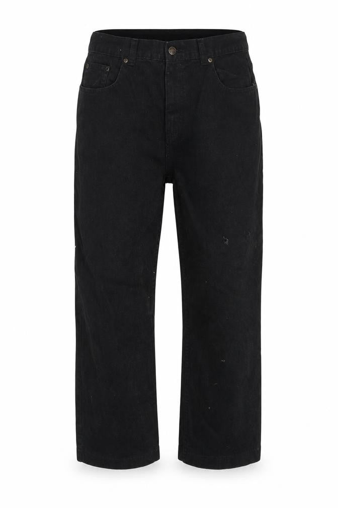 Preworn Womens Black  Denim Cropped Trousers Size 36 in L22 in