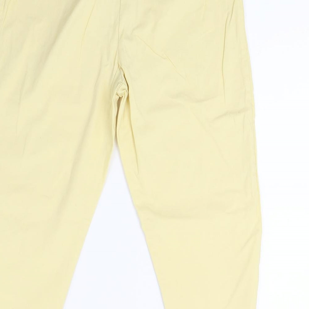 Preworn Womens Yellow  Denim Cropped Jeans Size 32 L20 in