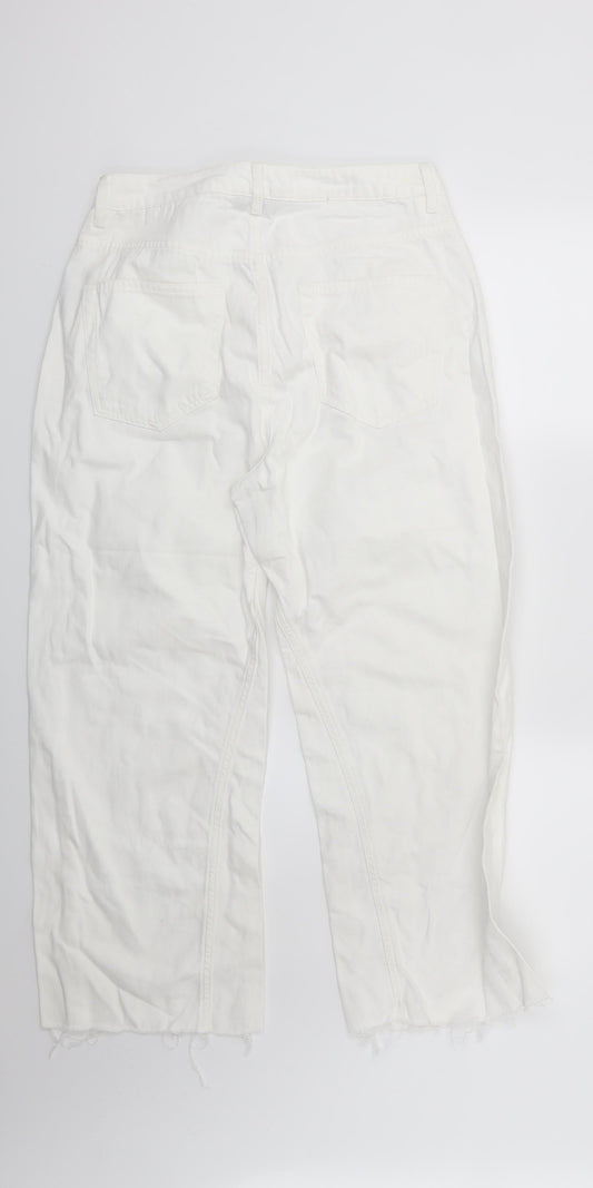 Very Womens White  Denim Straight Jeans Size 12 L22 in