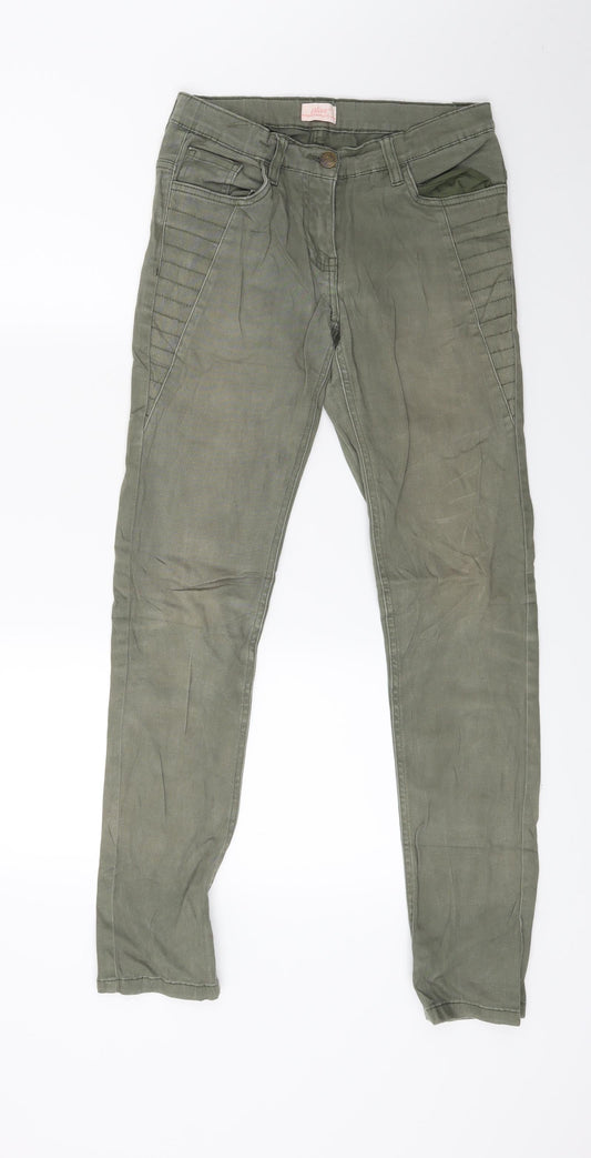 Alive Girls Green  Denim Skinny Jeans Size 14 Years