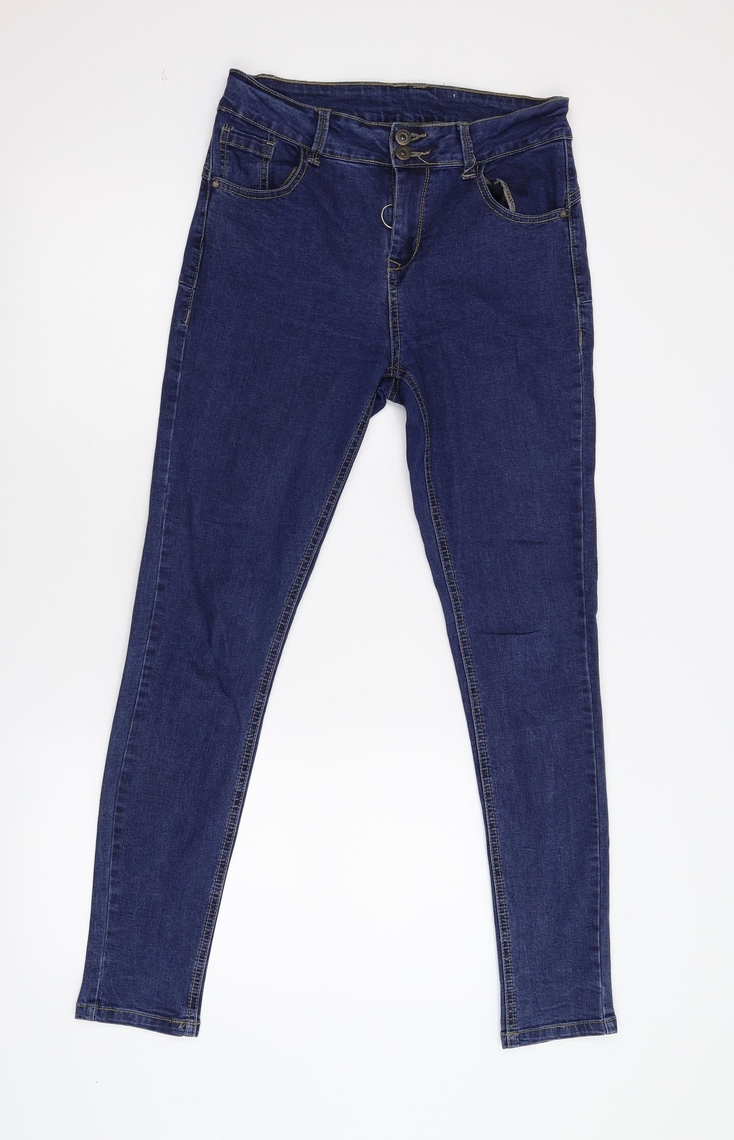 Preworn Womens Blue  Denim Mom Jeans Size 28 L28 in