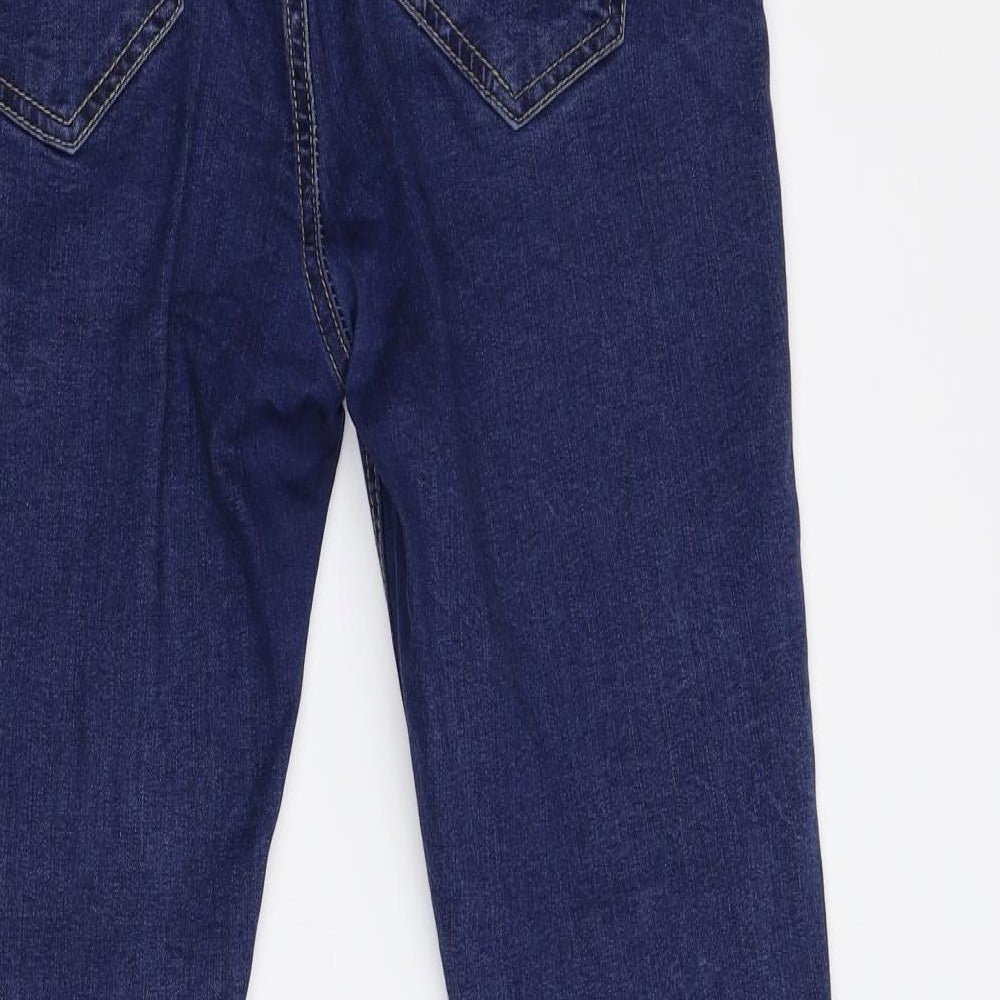 Preworn Womens Blue  Denim Mom Jeans Size 28 L28 in