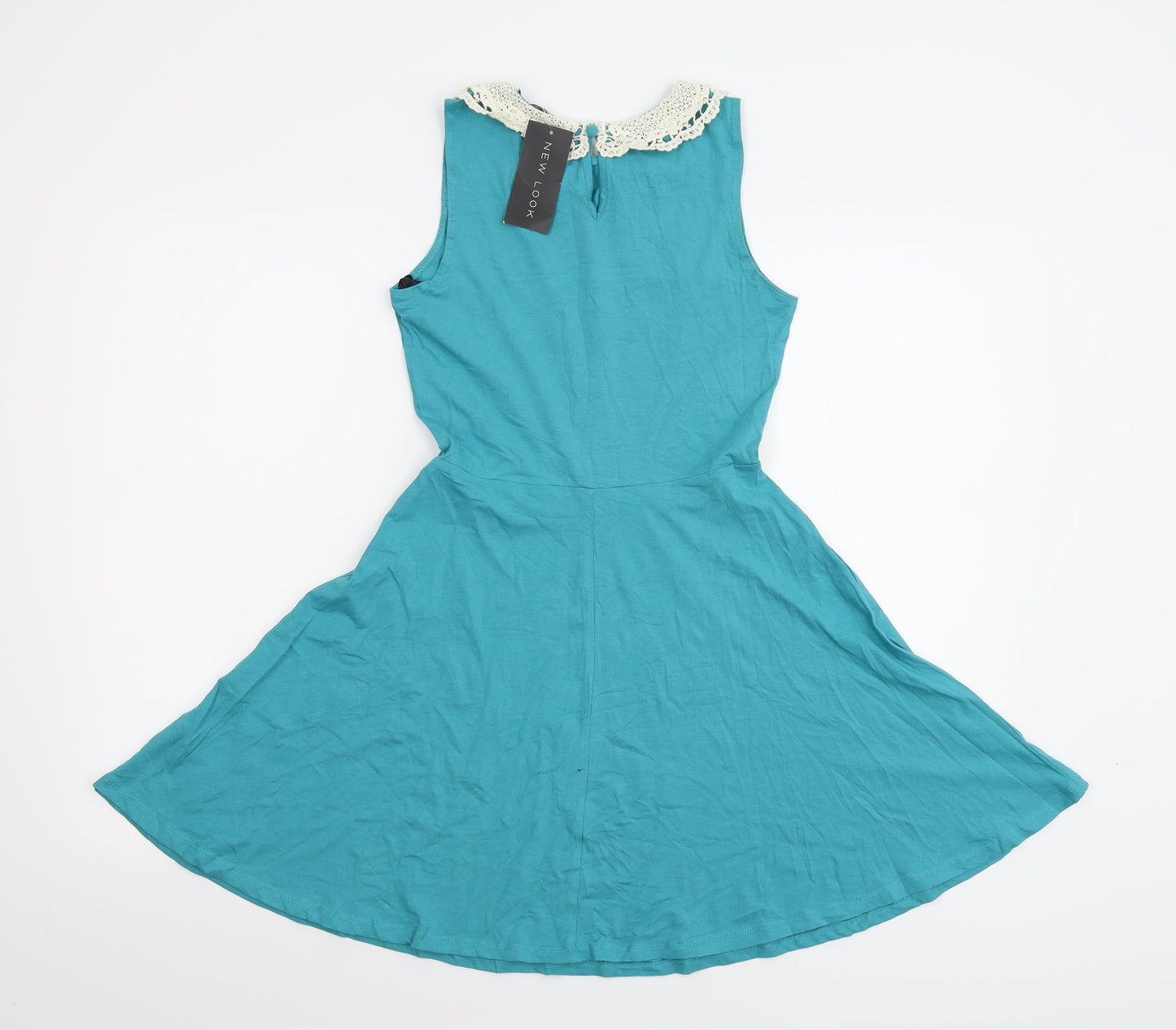 New Look Womens Blue  Jersey Skater Dress  Size 8