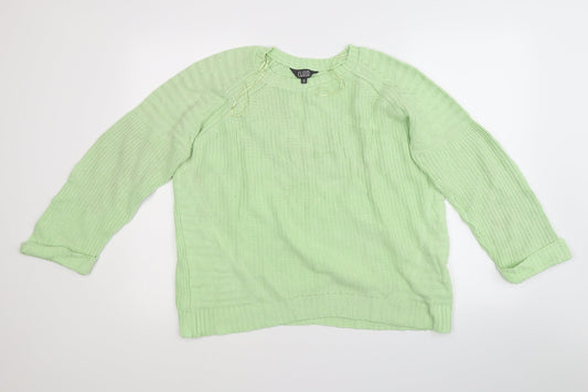 Fluid Womens Green   Pullover Jumper Size 16