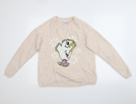 Disney Womens Pink   Pullover Jumper Size S