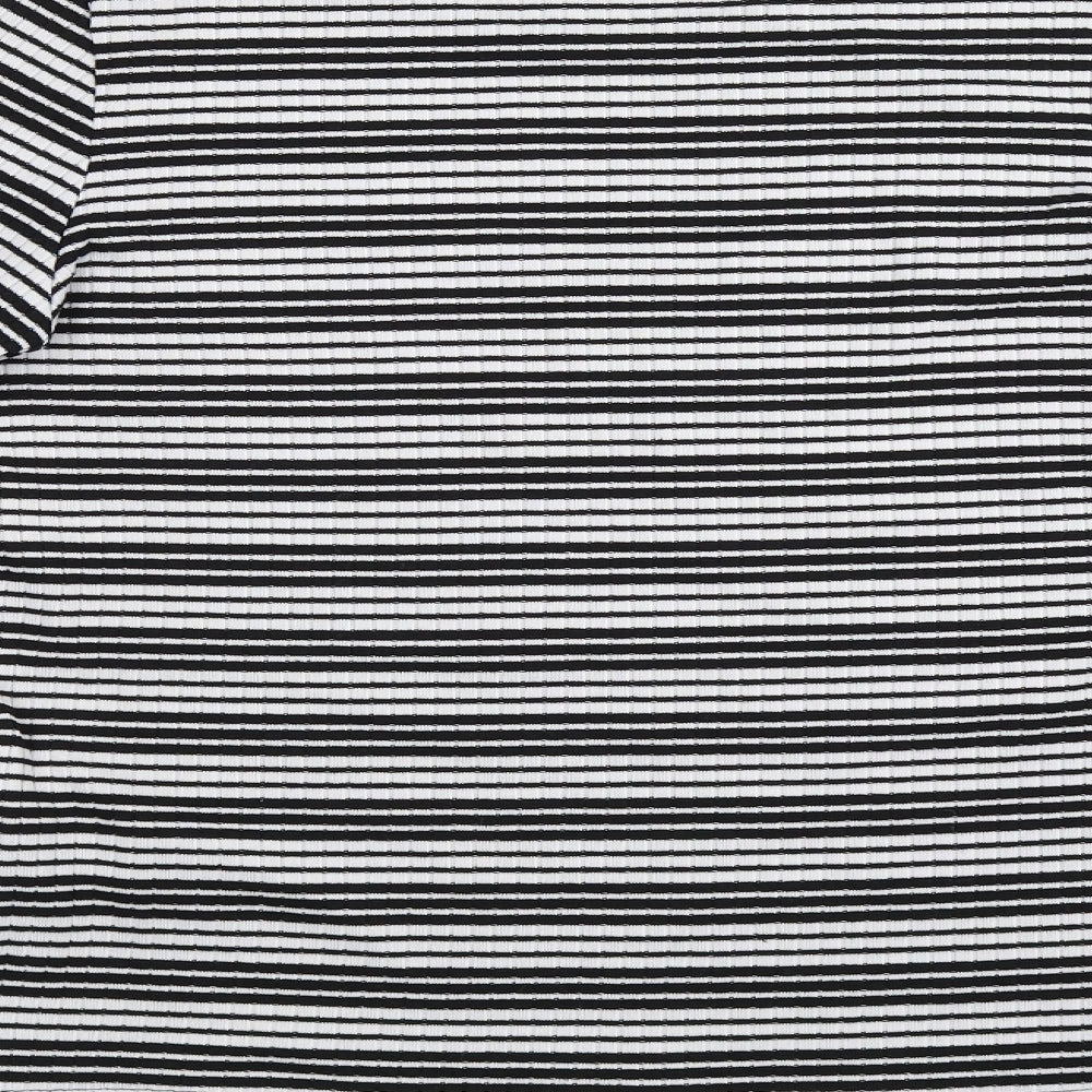 Zara Trafaluc Womens Black Striped  Pullover Jumper Size S