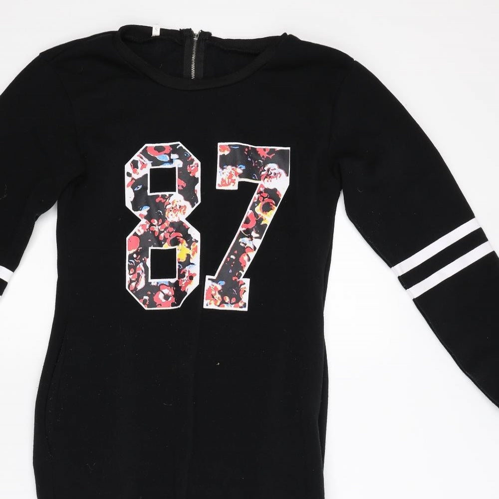 Preworn Womens Black   Jumper Dress  Size S