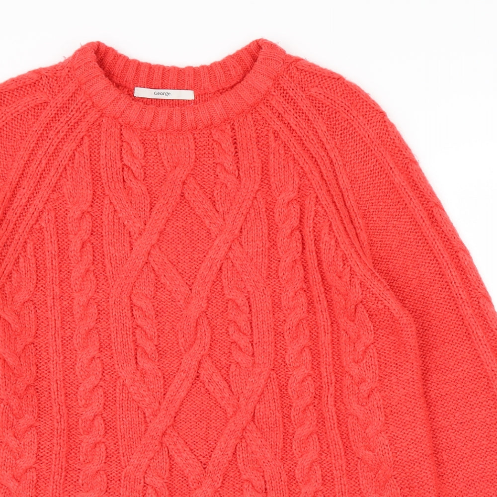 George` Womens Pink  Knit Pullover Jumper Size M