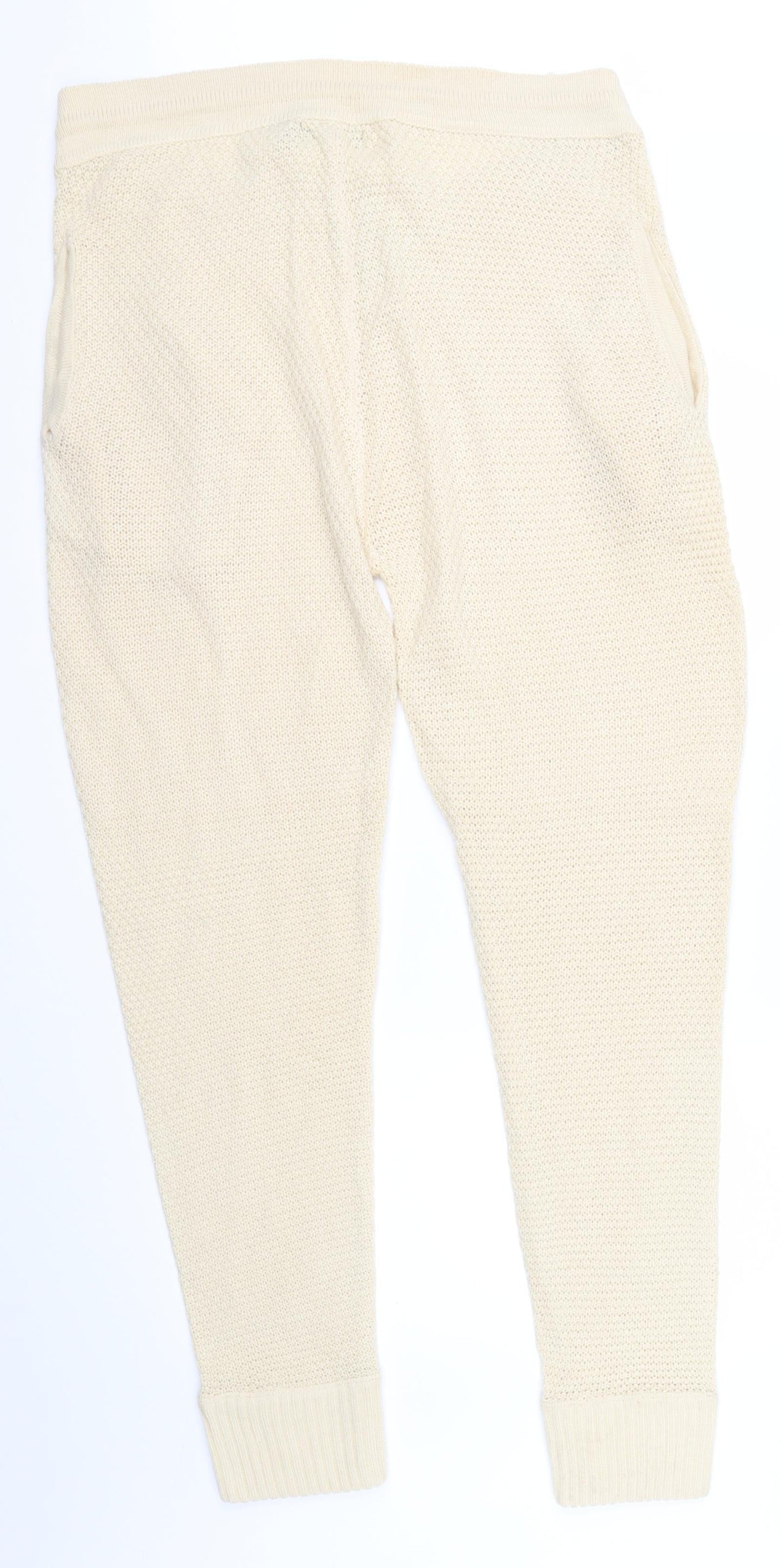 Misspap Womens Beige   Sweatpants Trousers Size 16 L29 in