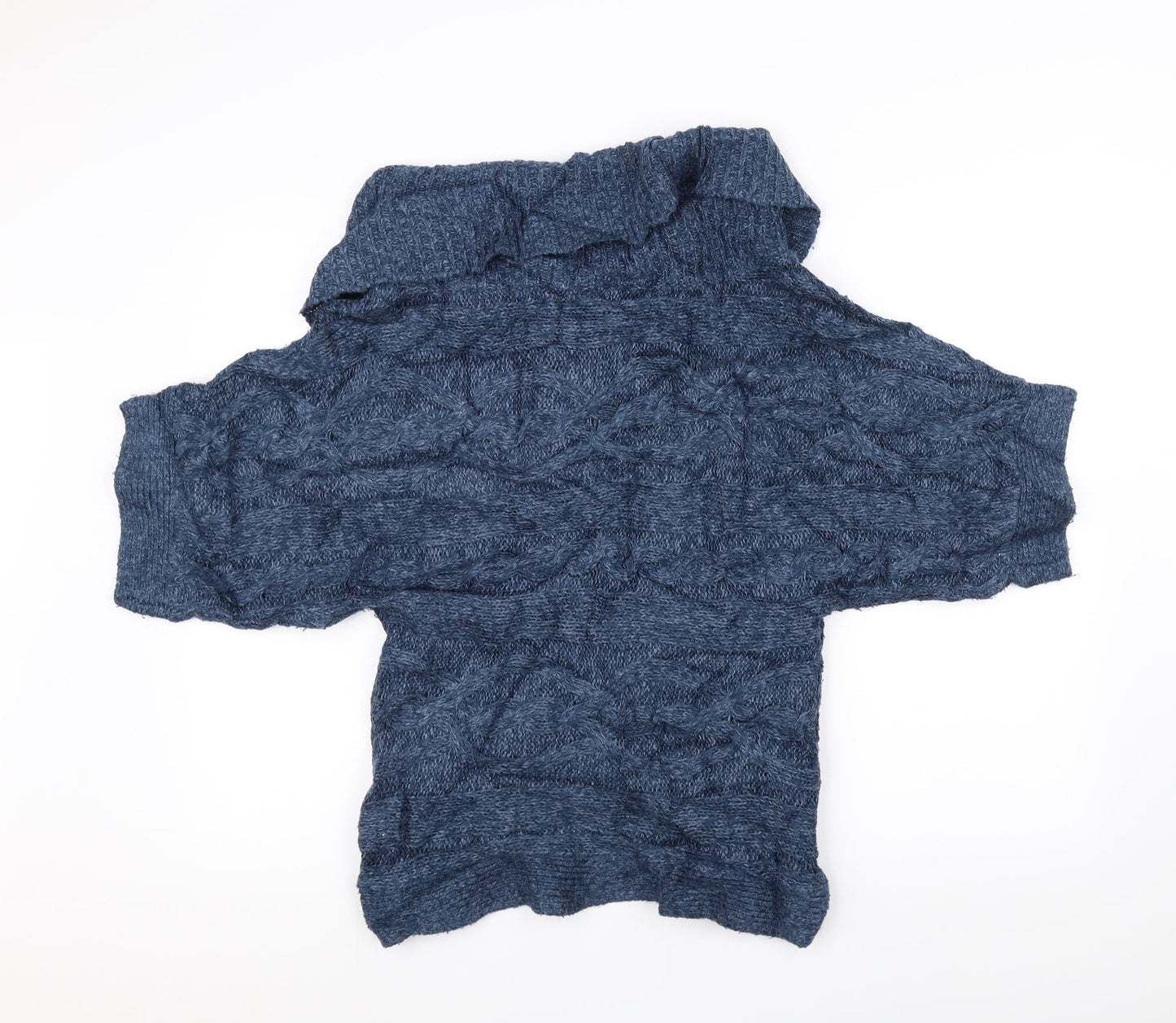 New Look Womens Blue  Knit Jacket Coatigan Size 12