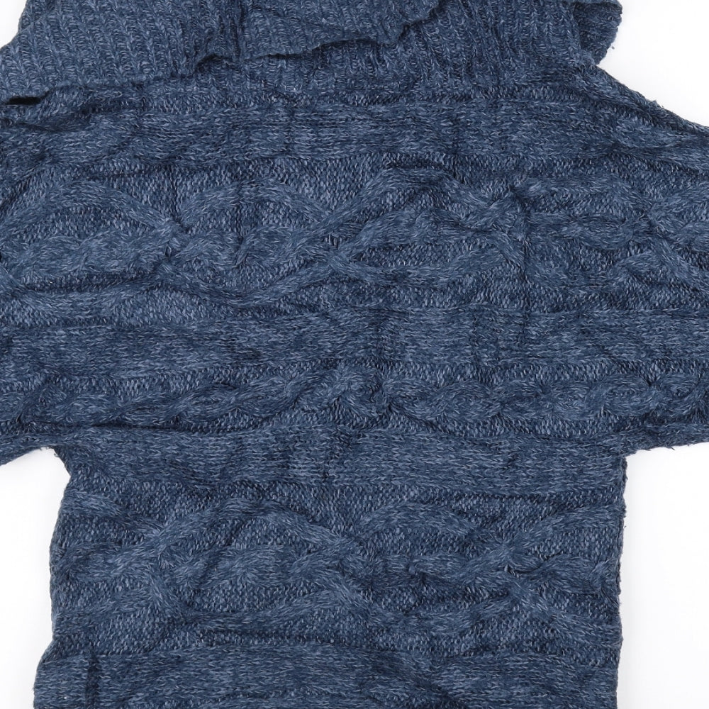 New Look Womens Blue  Knit Jacket Coatigan Size 12