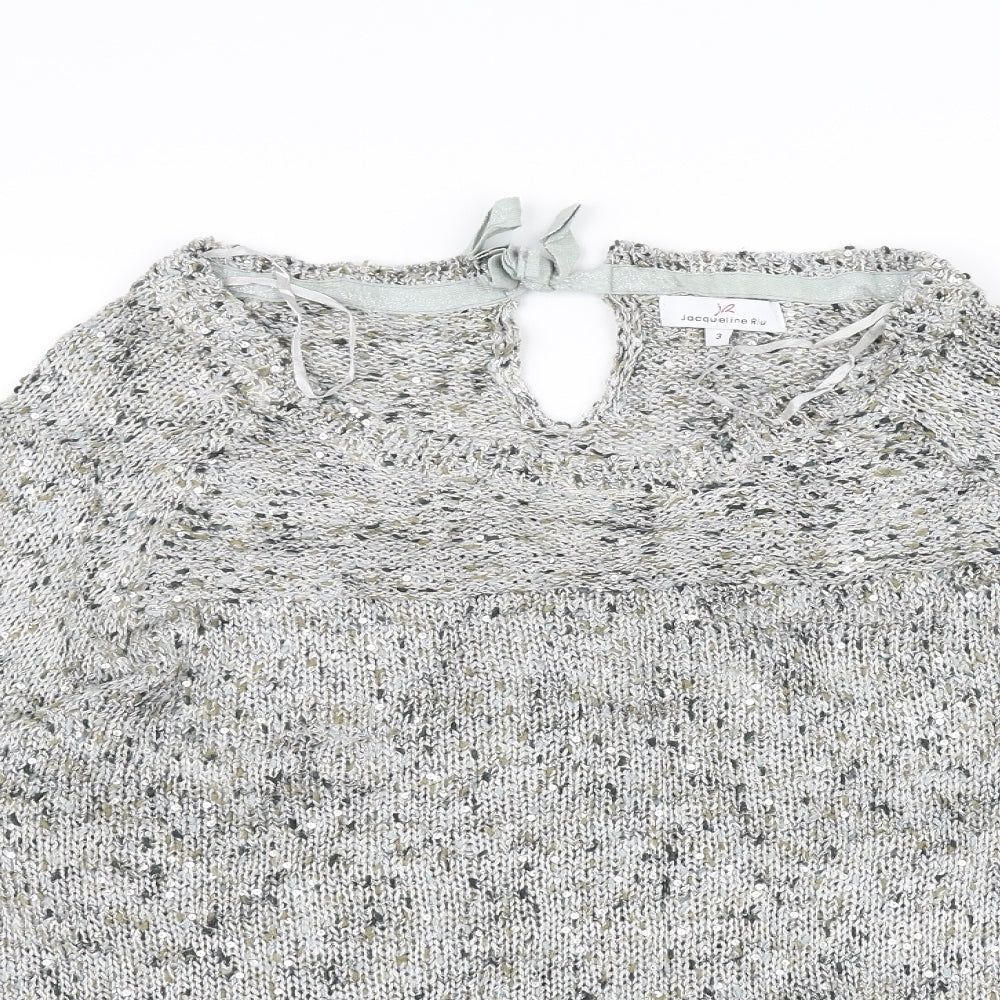 Jacqueline Riu Womens Grey   Pullover Jumper Size M